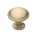 Heritage Brass Cabinet Knob Domed Design 32mm Satin Brass finish - C3950 32-SB - Choice Handles