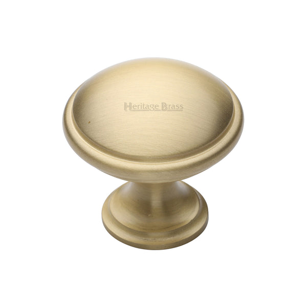 Heritage Brass Cabinet Knob Domed Design 32mm Satin Brass finish - C3950 32-SB - Choice Handles