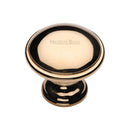 Heritage Brass Cabinet Knob Domed Design 32mm Unlacquered Brass finish - C3950 32-ULB