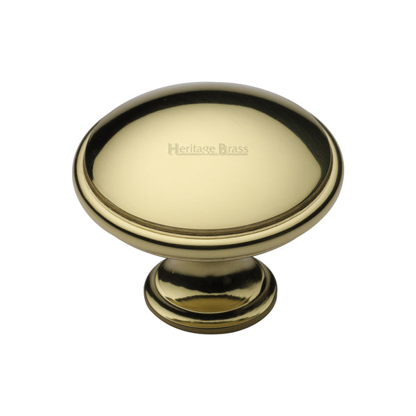 Heritage Brass Cabinet Knob Domed Design 38mm Polished Brass finish - C3950 38-PB - Choice Handles
