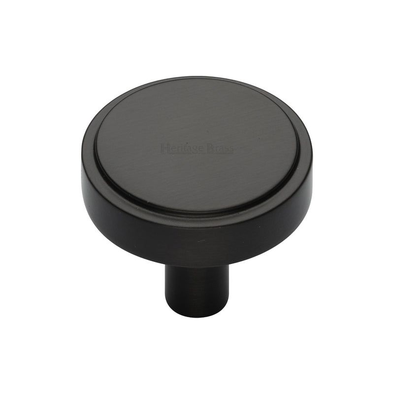 Heritage Brass Cabinet Knob Stepped Disc Design 32mm Matt Bronze finish - C3952 32-MB - Choice Handles