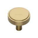 Heritage Brass Cabinet Knob Stepped Disc Design 32mm Satin Brass finish - C3952 32-SB - Choice Handles