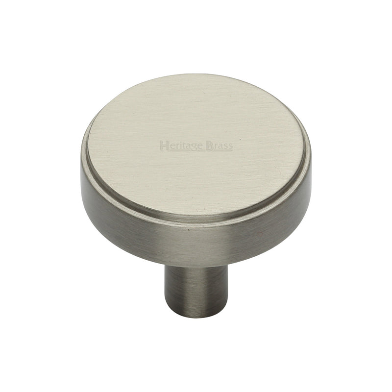 Heritage Brass Cabinet Knob Stepped Disc Design 32mm Satin Nickel finish - C3952 32-SN - Choice Handles