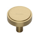 Heritage Brass Cabinet Knob Stepped Disc Design 38mm Satin Brass finish - C3952 38-SB - Choice Handles