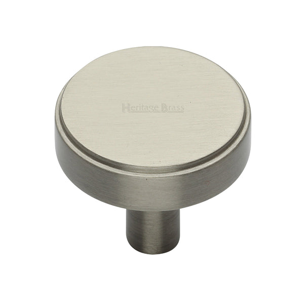 Heritage Brass Cabinet Knob Stepped Disc Design 38mm Satin Nickel finish - C3952 38-SN - Choice Handles