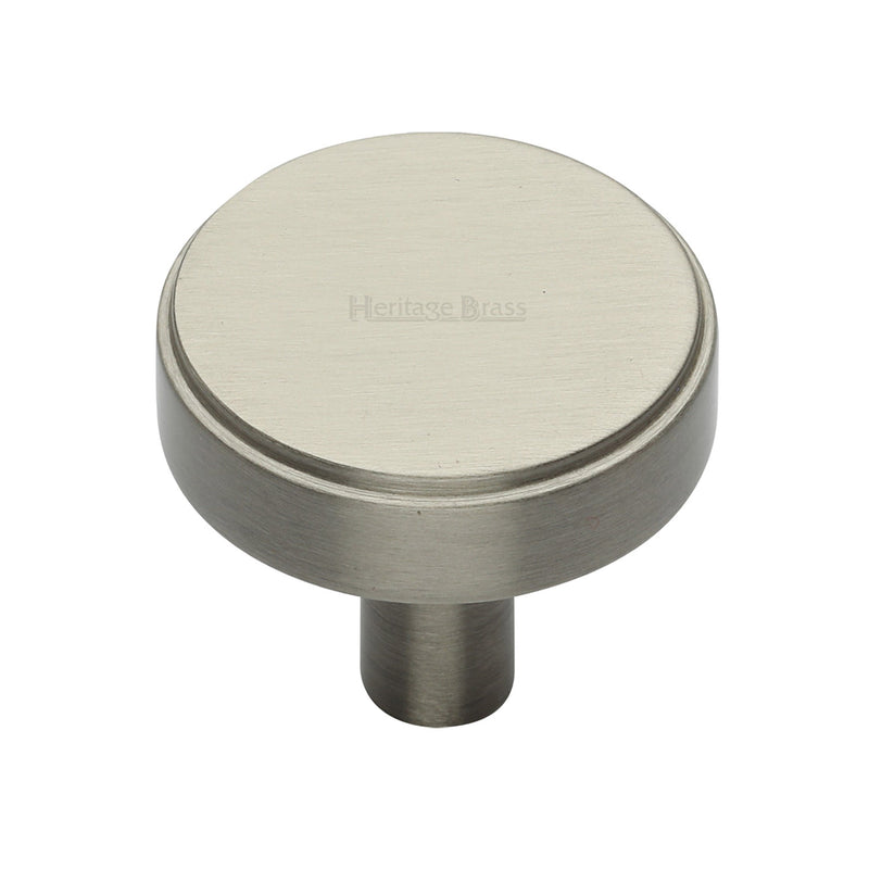 Heritage Brass Cabinet Knob Stepped Disc Design 38mm Satin Nickel finish - C3952 38-SN - Choice Handles