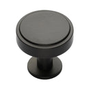 Heritage Brass Cabinet Knob Stepped Disc Design with Rose 38mm Matt Bronze finish - C3954 38-MB - Choice Handles