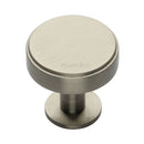 Heritage Brass Cabinet Knob Stepped Disc Design with Rose 38mm Satin Nickel finish - C3954 38-SN - Choice Handles