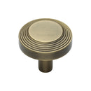 Heritage Brass Cabinet Knob Ridge Design 32mm Antique Brass finishUK Registered Design Number 6194410 - C3956 32-AT - Choice Handles