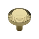 Heritage Brass Cabinet Knob Ridge Design 32mm Polished Brass finishUK Registered Design Number 6194410 - C3956 32-PB - Choice Handles