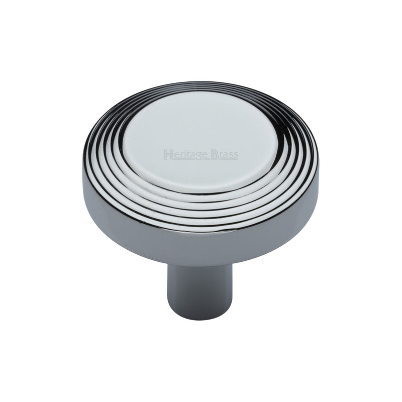 Heritage Brass Cabinet Knob Ridge Design 32mm Polished Chrome finishUK Registered Design Number 6194410 - C3956 32-PC - Choice Handles
