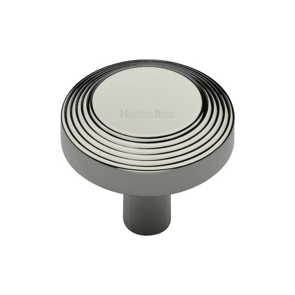 Heritage Brass Cabinet Knob Ridge Design 32mm Polished NickelUK Registered Design Number 6194410 - C3956 32-PNF - Choice Handles