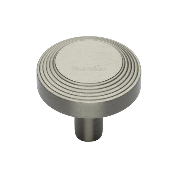 Heritage Brass Cabinet Knob Ridge Design 32mm Satin Nickel finishUK Registered Design Number 6194410 - C3956 32-SN - Choice Handles