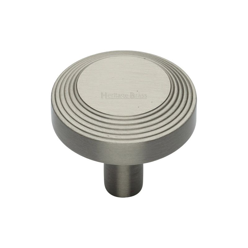 Heritage Brass Cabinet Knob Ridge Design 32mm Satin Nickel finishUK Registered Design Number 6194410 - C3956 32-SN - Choice Handles