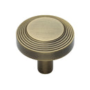 Heritage Brass Cabinet Knob Ridge Design 38mm Antique Brass finishUK Registered Design Number 6194410 - C3956 38-AT - Choice Handles