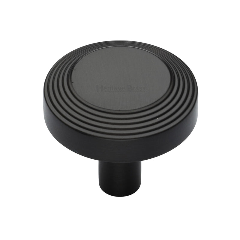 Heritage Brass Cabinet Knob Ridge Design 38mm Matt Bronze finishUK Registered Design Number 6194410 - C3956 38-MB - Choice Handles