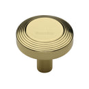 Heritage Brass Cabinet Knob Ridge Design 38mm Polished Brass finishUK Registered Design Number 6194410 - C3956 38-PB - Choice Handles