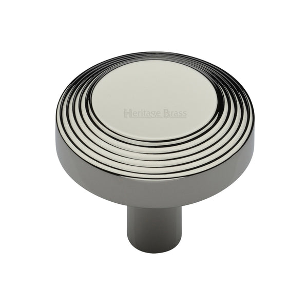 Heritage Brass Cabinet Knob Ridge Design 38mm Polished NickelUK Registered Design Number 6194410 - C3956 38-PNF - Choice Handles