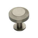 Heritage Brass Cabinet Knob Ridge Design with Rose 32mm Satin Nickel finishUK Registered Design Number 6194410 - C3958 32-SN - Choice Handles