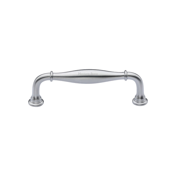 Heritage Brass Cabinet Pull Henley Traditional Design 102mm CTC Satin Chrome Finish
 - C3960 102-SC - Choice Handles