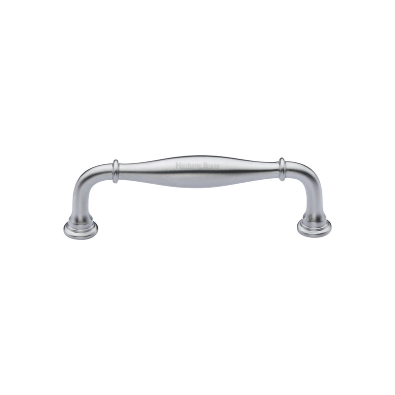Heritage Brass Cabinet Pull Henley Traditional Design 102mm CTC Satin Chrome Finish
 - C3960 102-SC - Choice Handles
