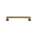 Heritage Brass Cabinet Pull Square Vintage Design 101mm CTC Antique Brass Finish - C3964 101-AT - Choice Handles