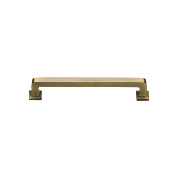 Heritage Brass Cabinet Pull Square Vintage Design 101mm CTC Antique Brass Finish - C3964 101-AT - Choice Handles