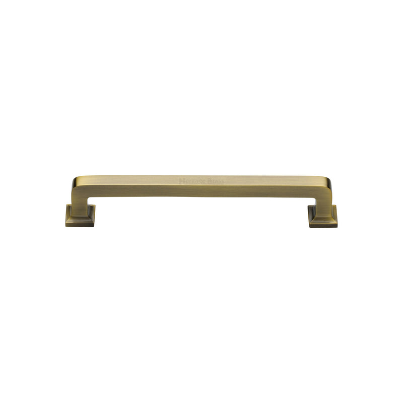 Heritage Brass Cabinet Pull Square Vintage Design 101mm CTC Antique Brass Finish - C3964 101-AT - Choice Handles