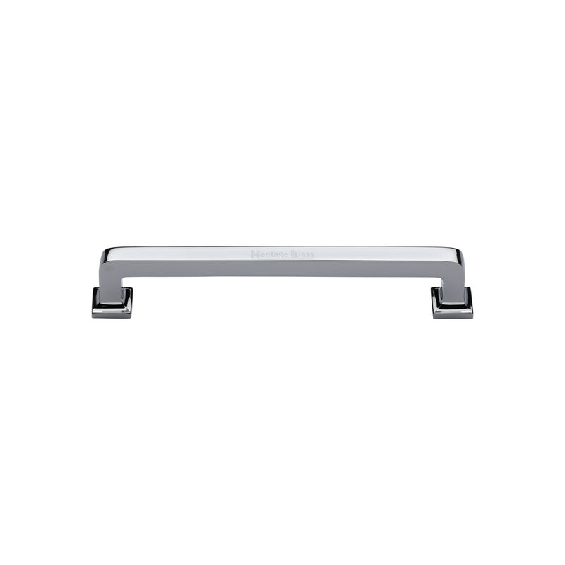 Heritage Brass Cabinet Pull Square Vintage Design 101mm CTC Polished Chrome Finish - C3964 101-PC - Choice Handles