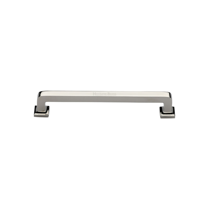 Heritage Brass Cabinet Pull Square Vintage Design 101mm CTC Polished Nickel Finish - C3964 101-PNF - Choice Handles