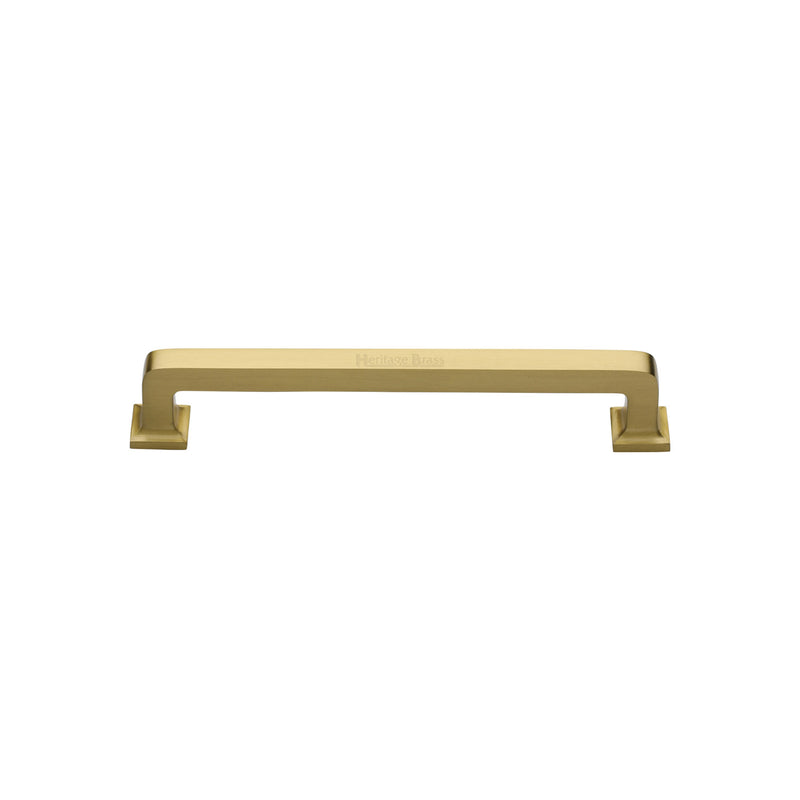 Heritage Brass Cabinet Pull Square Vintage Design 101mm CTC Satin Brass Finish - C3964 101-SB - Choice Handles