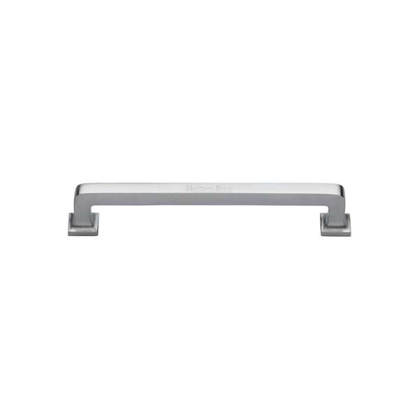 Heritage Brass Cabinet Pull Square Vintage Design 101mm CTC Satin Chrome Finish - C3964 101-SC - Choice Handles
