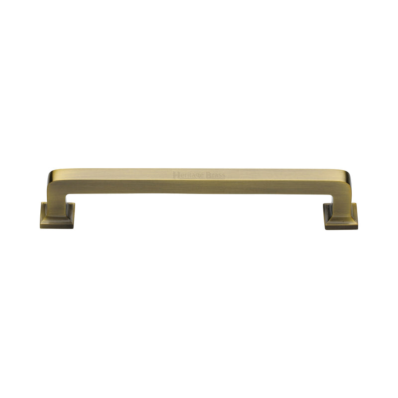 Heritage Brass Cabinet Pull Square Vintage Design 152mm CTC Antique Finish - C3964 152-AT - Choice Handles