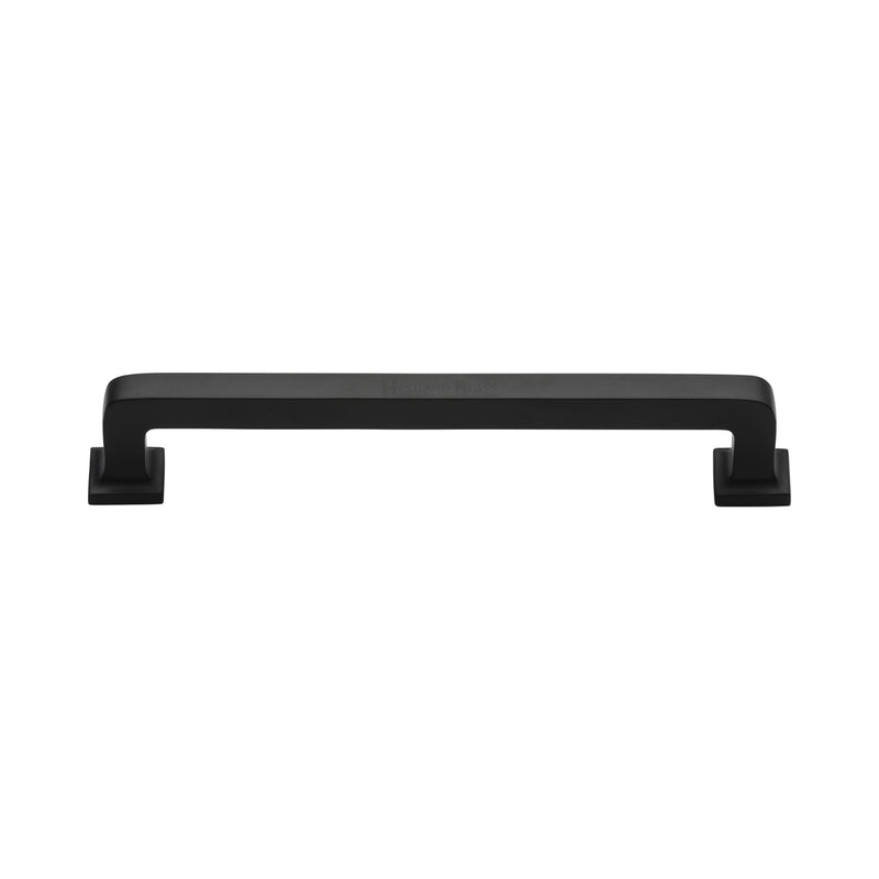 Heritage Brass Cabinet Pull Square Vintage Design 152mm CTC Matt Black Finish - C3964 152-BKMT - Choice Handles