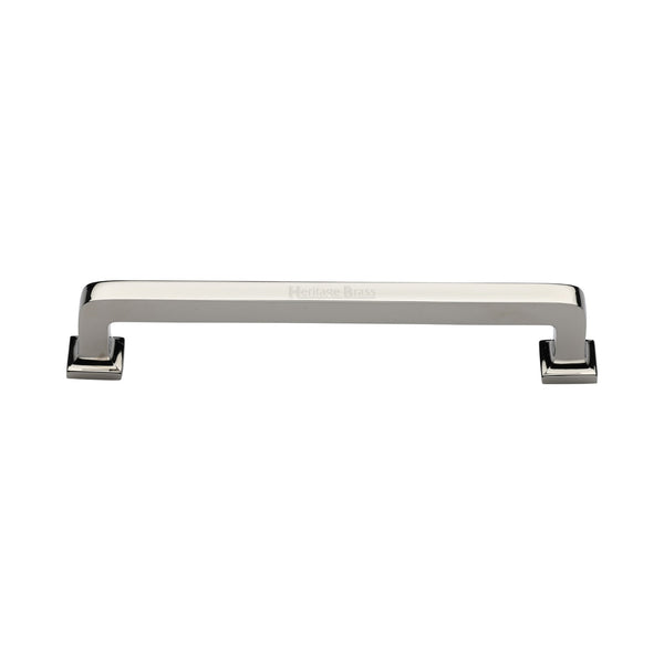 Heritage Brass Cabinet Pull Square Vintage Design 152mm CTC Polished Nickel Finish - C3964 152-PNF - Choice Handles