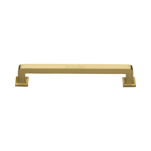 Heritage Brass Cabinet Pull Square Vintage Design 152mm CTC Satin Brass Finish - C3964 152-SB - Choice Handles