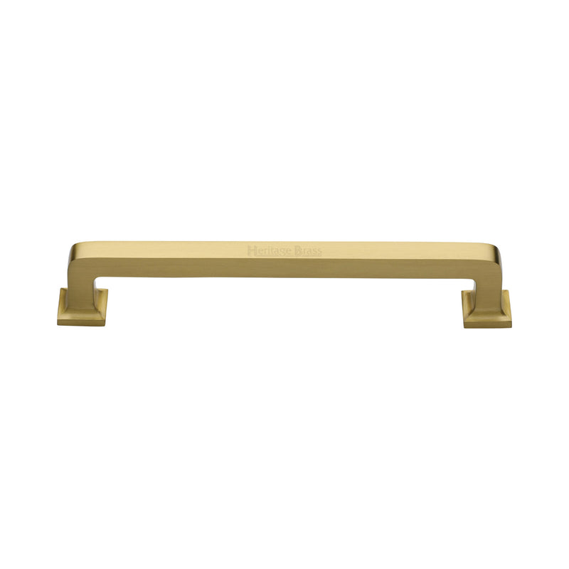 Heritage Brass Cabinet Pull Square Vintage Design 152mm CTC Satin Brass Finish - C3964 152-SB - Choice Handles