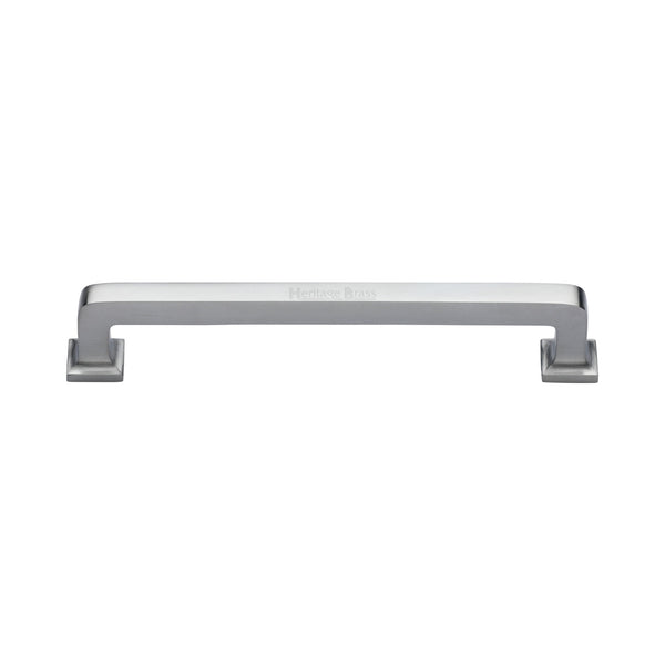 Heritage Brass Cabinet Pull Square Vintage Design 152mm CTC Satin Chrome Finish - C3964 152-SC - Choice Handles