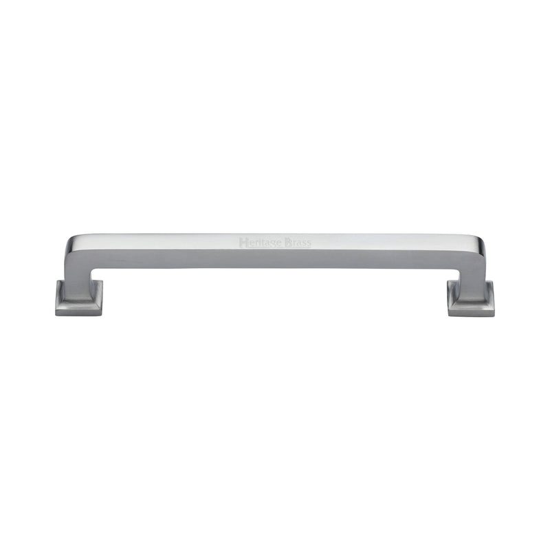 Heritage Brass Cabinet Pull Square Vintage Design 152mm CTC Satin Chrome Finish - C3964 152-SC - Choice Handles