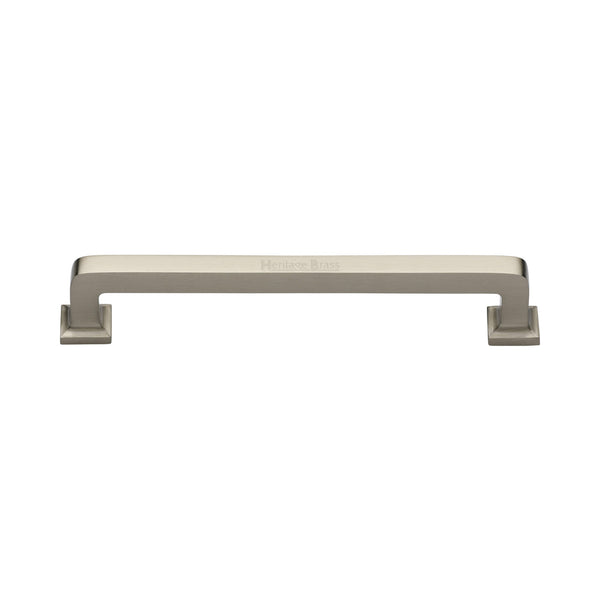 Heritage Brass Cabinet Pull Square Vintage Design 152mm CTC Satin Nickel Finish - C3964 152-SN - Choice Handles