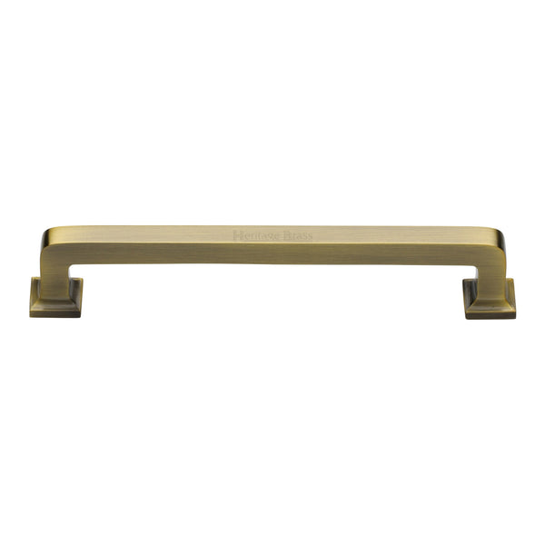 Heritage Brass Cabinet Pull Square Vintage Design 203mm CTC Antique Brass Finish - C3964 203-AT - Choice Handles