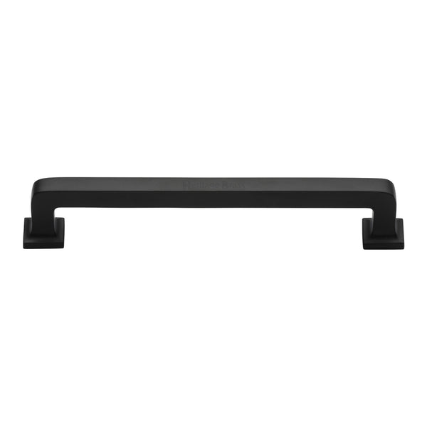 Heritage Brass Cabinet Pull Square Vintage Design 203mm CTC Matt Black Finish - C3964 203-BKMT - Choice Handles