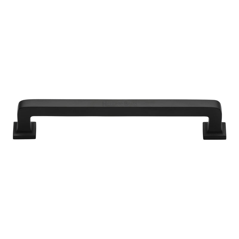 Heritage Brass Cabinet Pull Square Vintage Design 203mm CTC Matt Black Finish - C3964 203-BKMT - Choice Handles