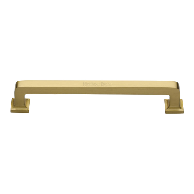Heritage Brass Cabinet Pull Square Vintage Design 203mm CTC Satin Brass Finish - C3964 203-SB - Choice Handles