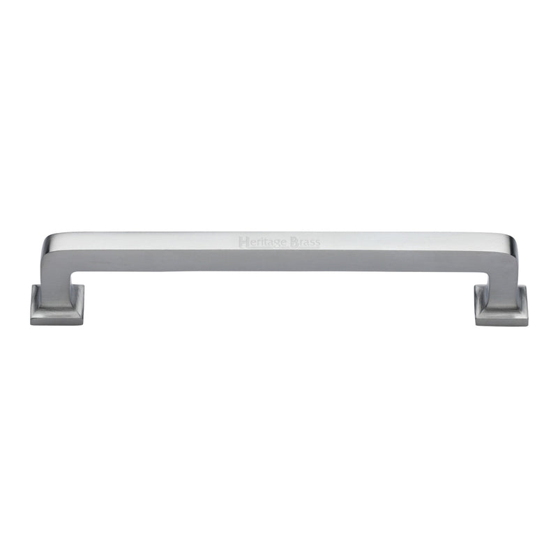 Heritage Brass Cabinet Pull Square Vintage Design 203mm CTC Satin Chrome Finish - C3964 203-SC - Choice Handles