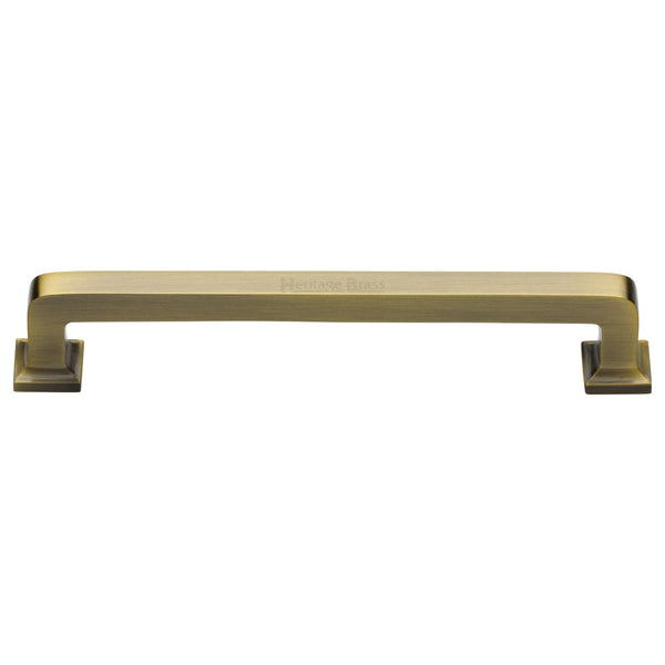 Heritage Brass Cabinet Pull Square Vintage Design 254mm CTC Antique Brass Finish - C3964 254-AT