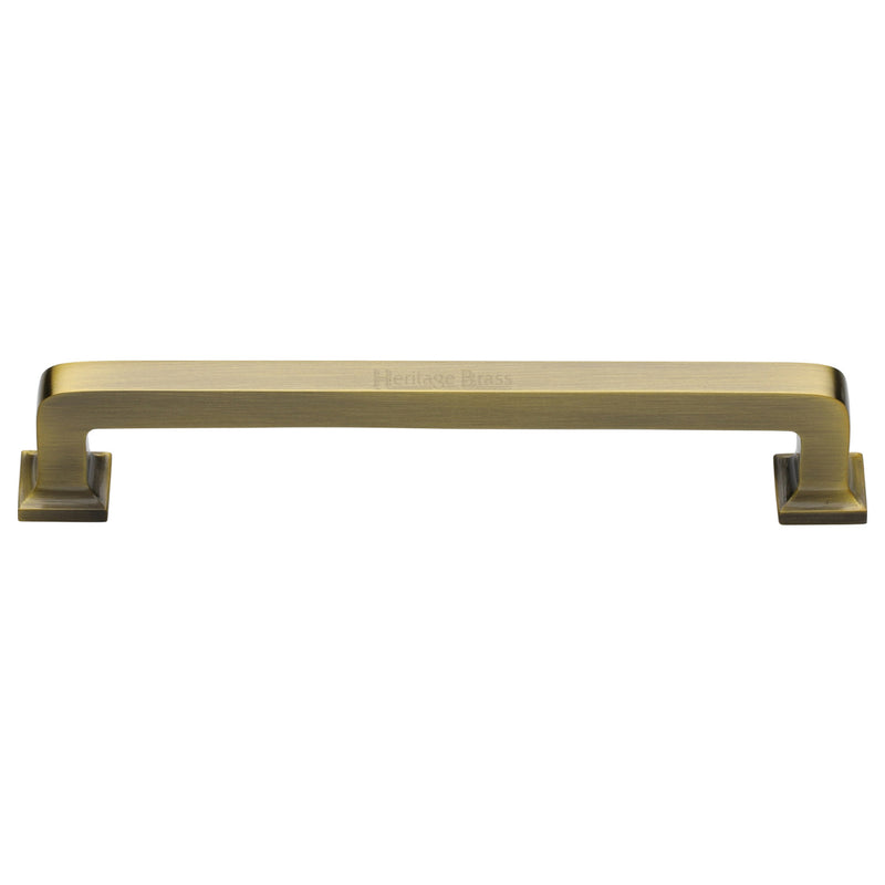 Heritage Brass Cabinet Pull Square Vintage Design 254mm CTC Antique Brass Finish - C3964 254-AT