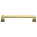 Heritage Brass Cabinet Pull Square Vintage Design 254mm CTC Polished Brass Finish - C3964 254-PB - Choice Handles