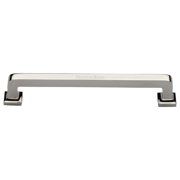 Heritage Brass Cabinet Pull Square Vintage Design 254mm CTC Polished Nickel Finish - C3964 254-PNF - Choice Handles