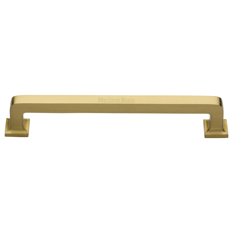 Heritage Brass Cabinet Pull Square Vintage Design 254mm CTC Satin Brass Finish - C3964 254-SB - Choice Handles